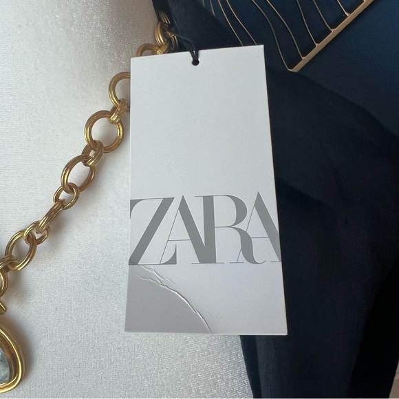 NWT Elegant 100% Linen Black Wrap Top - Picture 5 of 9